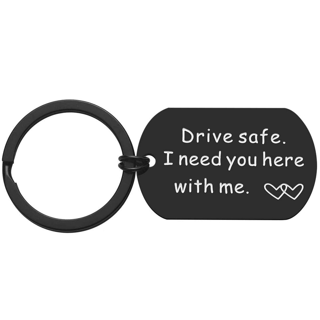 [Australia] - Drive Safe Keychain for Boyfriend - Drive Safe I Need You Here With Me Keyring Birthday Valentine’s Day Gifts for Him Boyfriend Husband Gifts 