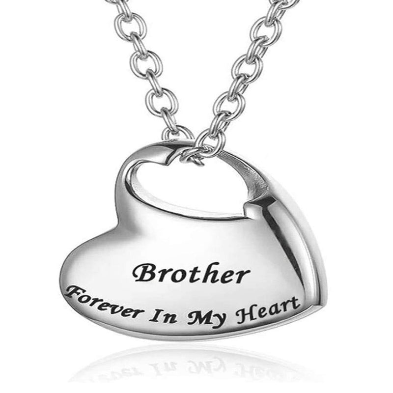 [Australia] - Jesse Ortega Heart Urn Necklace of Ashes Forever in My Heart Keepsake Cremation Jewelry Memorial for mom & dad & Brother 