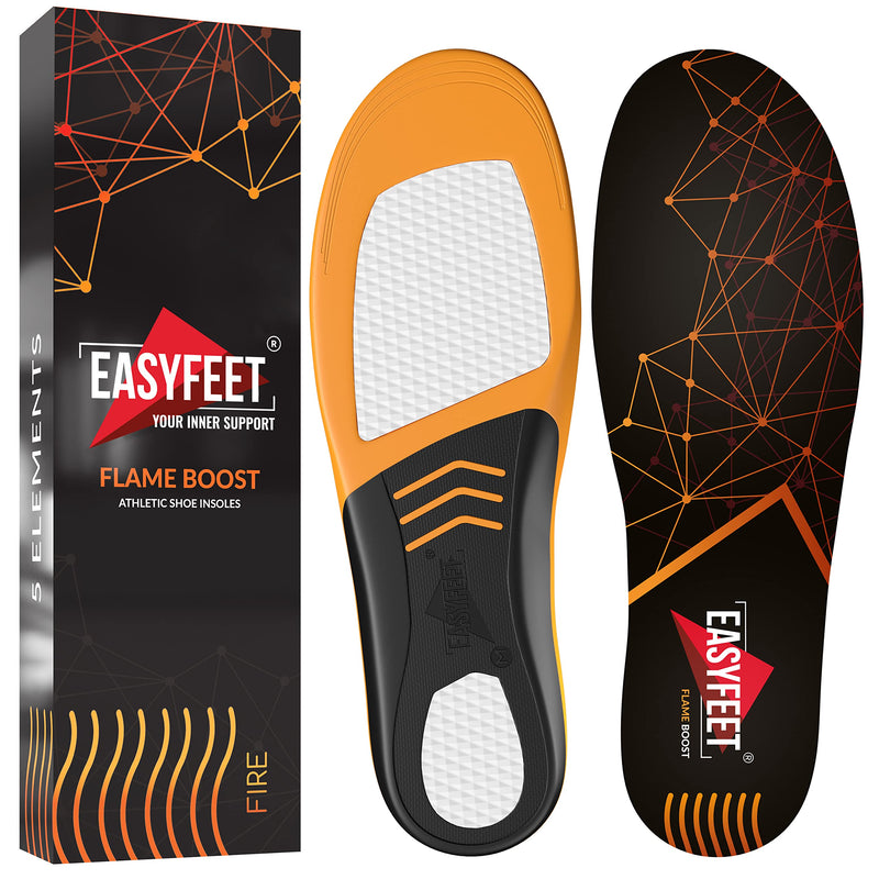 [Australia] - {New 2022} Sport Athletic Shoe Insoles Men Women - Ideal for Active Sports Walking Running Training Hiking Hockey - Extra Shock Absorption Inserts - Orthotic Comfort Insoles for Sneakers Running Shoes Black Men 9-10.5/Women 10-11.5 