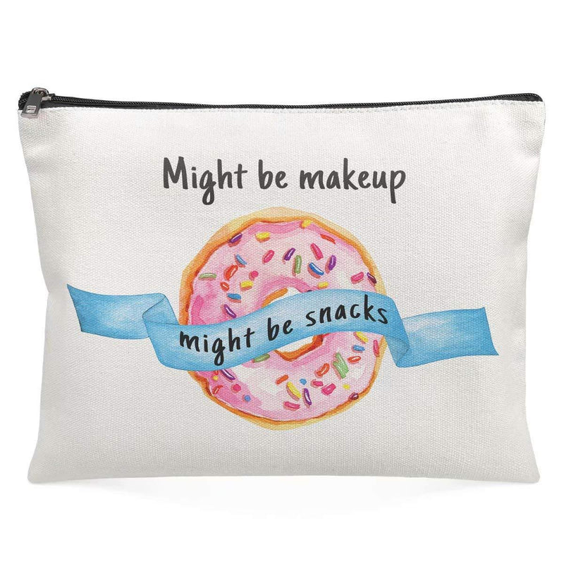[Australia] - Birthday Gifts For Women Funny Makeup Bags A Wise Women Once Said Cosmetic Bag Might Be Makeup Might Be Snacks 7.5"x10" 