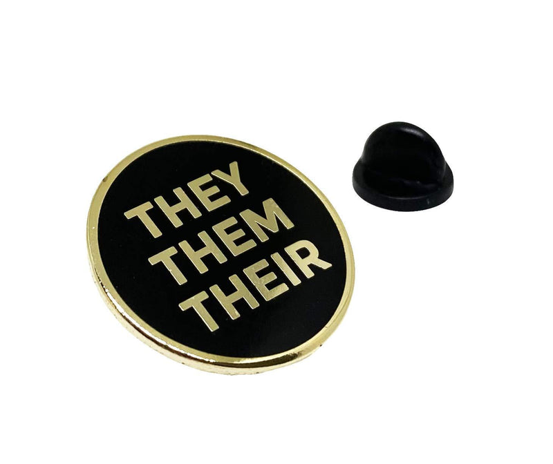 [Australia] - They Them Their Lapel Pin - THEY/THEM/THEIR Nonbinary Enamel Pronoun Badge - LGBTQ LGBT Brooch 