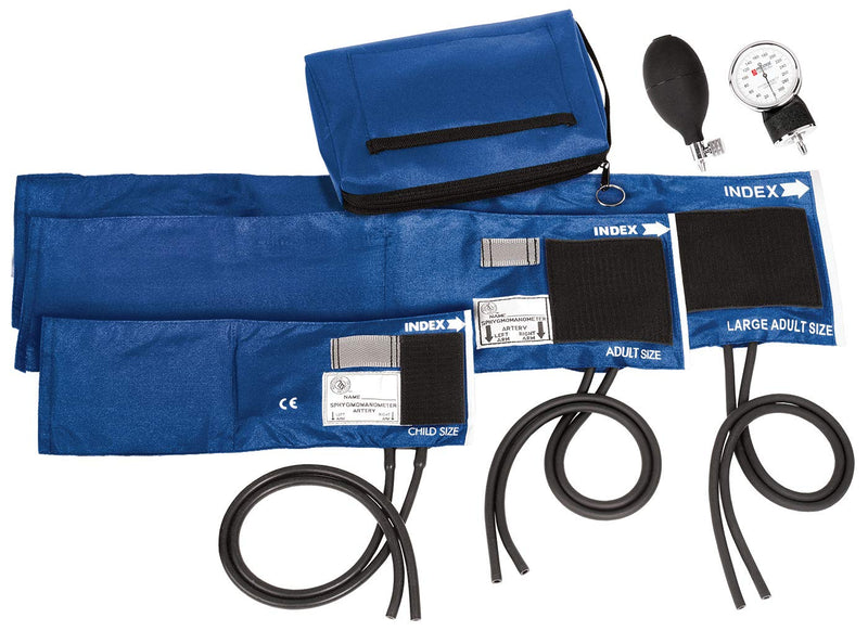 [Australia] - Prestige Medical 3-in-1 Aneroid Sphygmomanometer Set with Carry Case, Royal Blue (Model: 882-COM-ROY) 