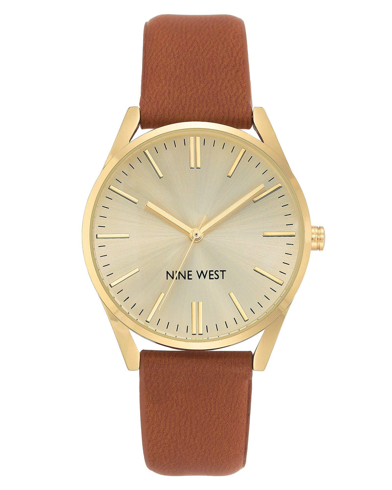 [Australia] - Nine West Women's Strap Watch, NW/1994 Brown/Gold 