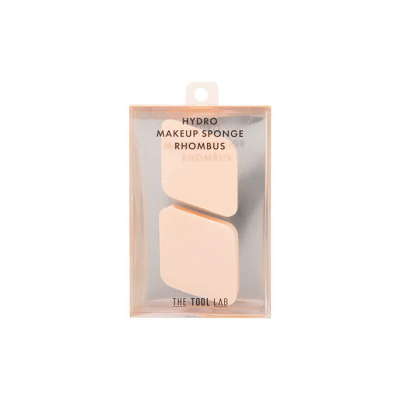 [Australia] - THE TOOL LAB 1046 Hydro Makeup Sponge Rhombus (2pcs) - Cosmetics Puff and Cosmetics Foundation Blending Sponges, Flawless for Liquid, Cream or Liquid Application Can Use Damp or Dry - Latex Free 