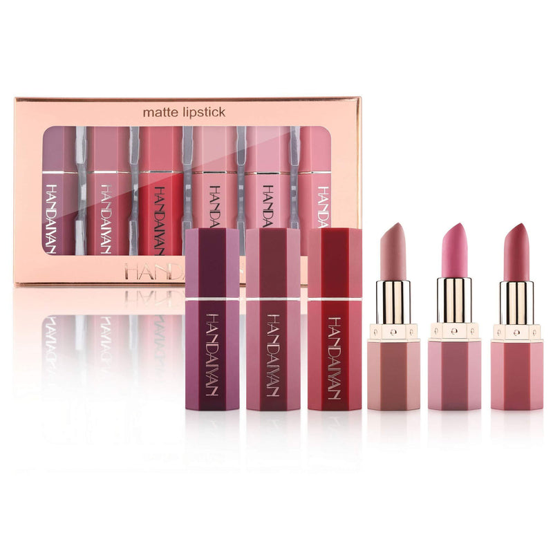 [Australia] - CCbeauty Matte Lipstick Set 6 Colors Velvet Smooth Lip Stick Long Lasting Moisturizer Lipstick Set Gift for Women 