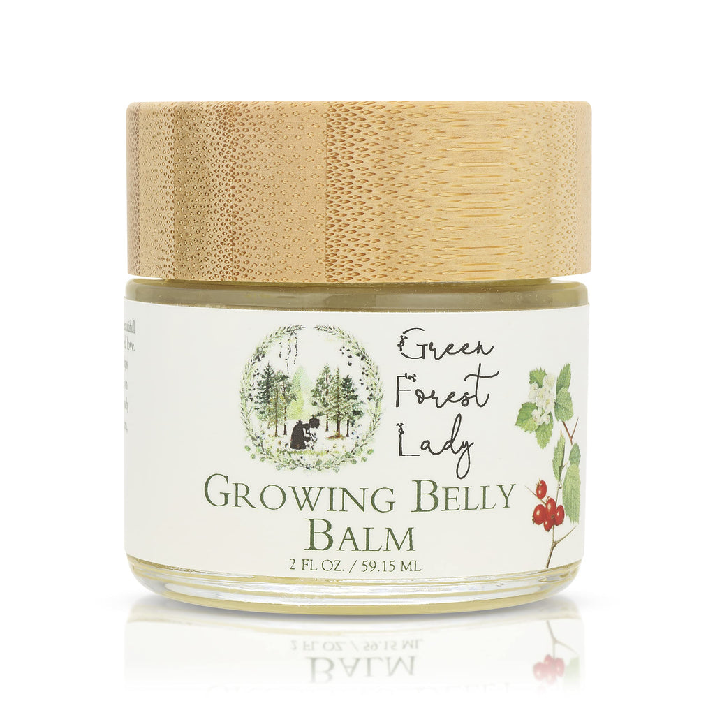 [Australia] - Green Forest Lady Growing Belly Balm Organic, Herbal. Help Prevent Stretch Marks, Improve Elasticity, Soothes Itching Skin, Moisturizing, for Belly, Breasts, Hips and Thighs. 