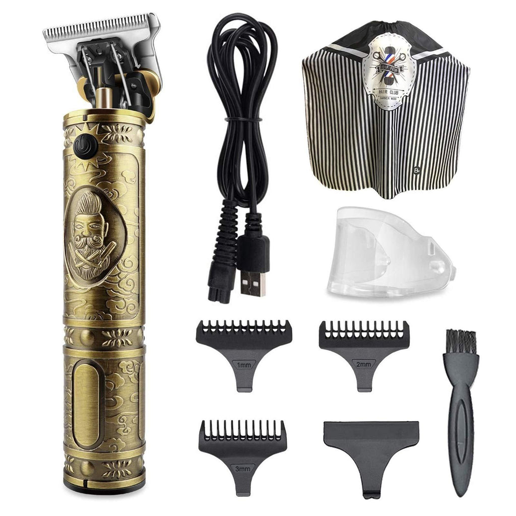 [Australia] - Hair Clippers for Men Professional, Electric Haircut Kit, with 3 Limit Combs and 1 Upscale Apron, Cordless, Rechargeable, for Barbershop, Home Use 