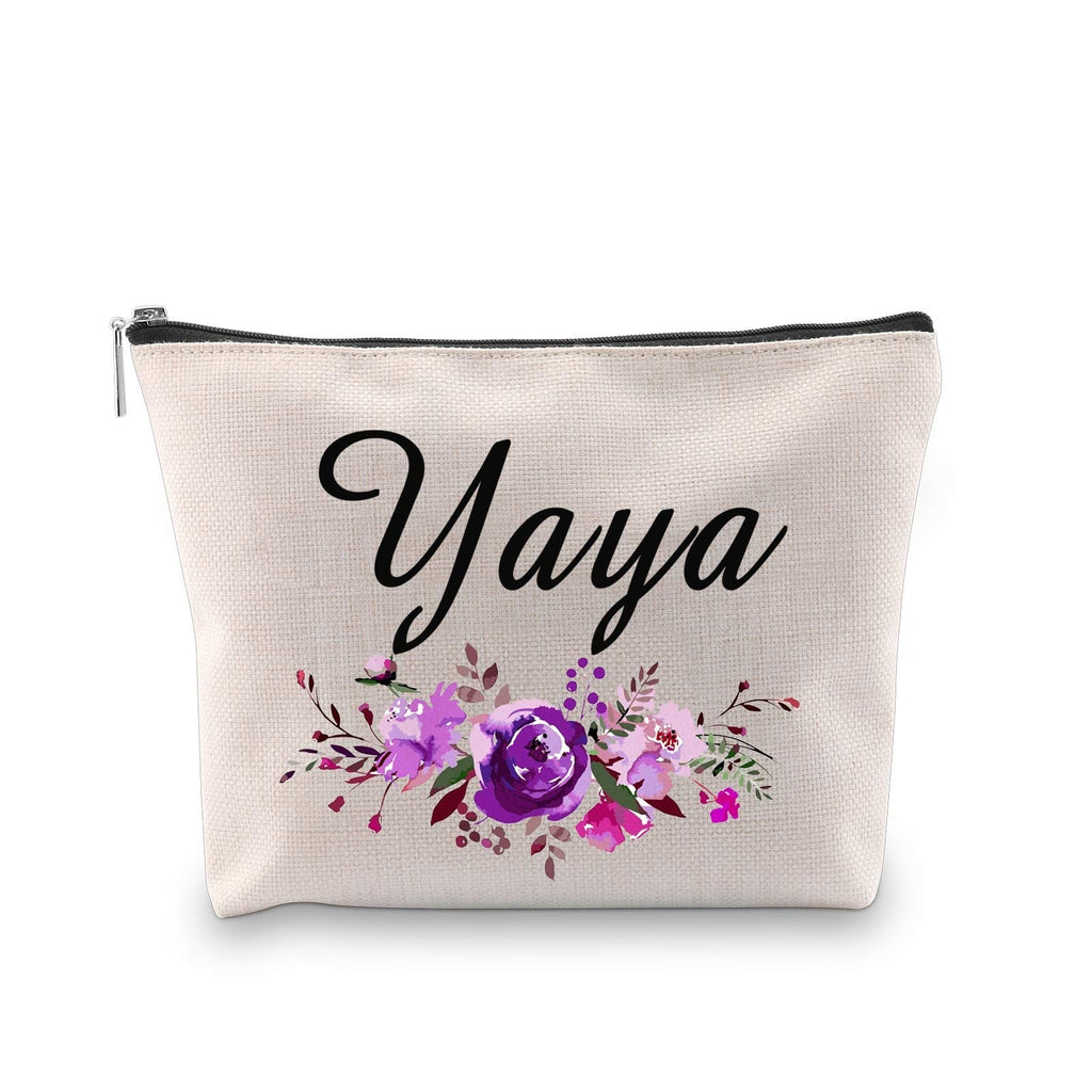 [Australia] - Yaya Gift Yaya Makeup Bag Travel Toiletry Bag Grandma Birthday Gift Mother's Day Gift for Yaya (Yaya bag) Yaya bag 