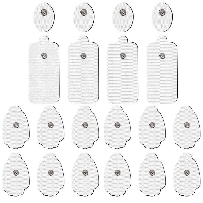 [Australia] - 20 Pack TENS Unit Replacement Pads Reuse More Than 35 Times, Snap Electrode Pads for Tens Unit with Standard 3.5mm snap-on Connector, Compatible with Belifu TENS 20 Piece Set 