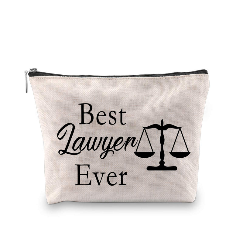 [Australia] - PXTIDY Scales of Justice Lawyer Gifts Best Lawyer Ever Makeup Bag Law Judge Lawyers Bags for Women Lawyers Makeup Bag Thank You Gifts For Lawyers (beige) beige 