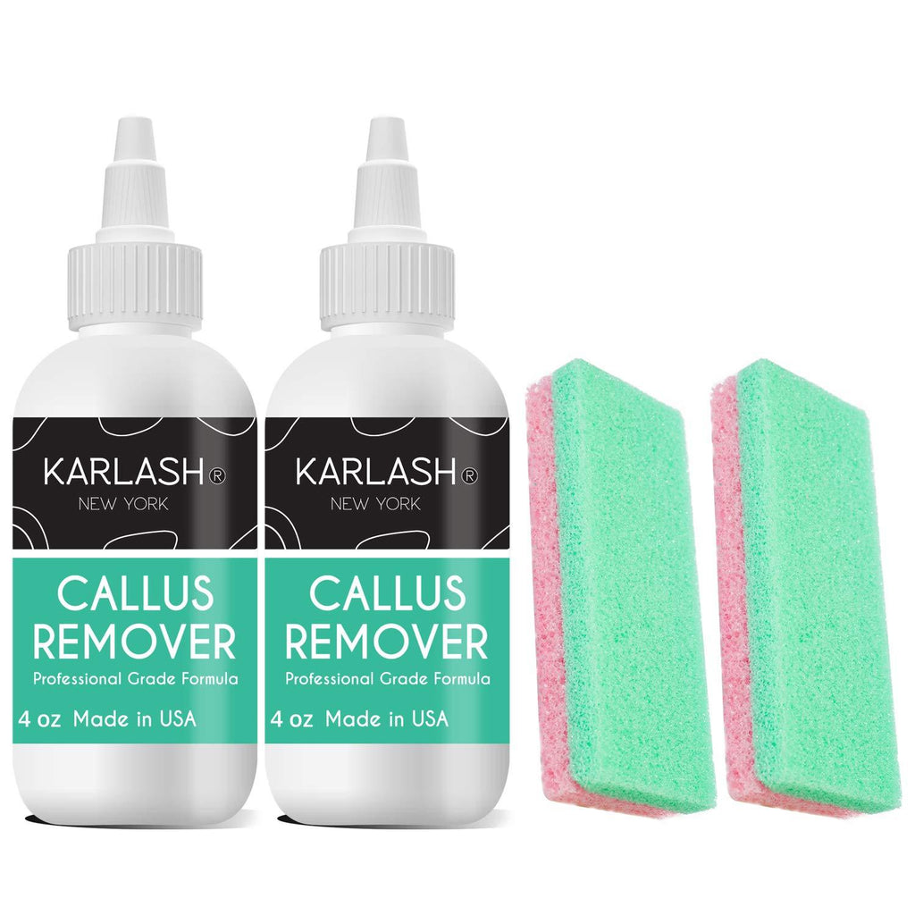 [Australia] - Professional Best Callus Remover Gel for Feet And Foot Pumice Stone Scrubber Kit Remove Hard Skins Heels and Tough Callouses from feet Quickly and Effortless 4 oz (2 Bottles) 