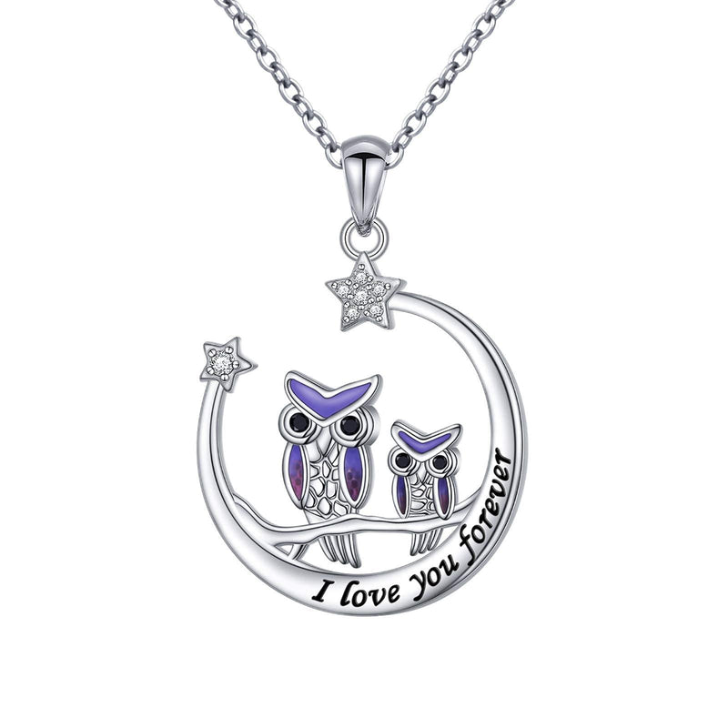 [Australia] - YinShan Sterling Silver Owl Tree of Life/Owl Moon Pendant Necklace for Women Teen Girls Owl Gifts for Owl Lover Jewelry owl moon 