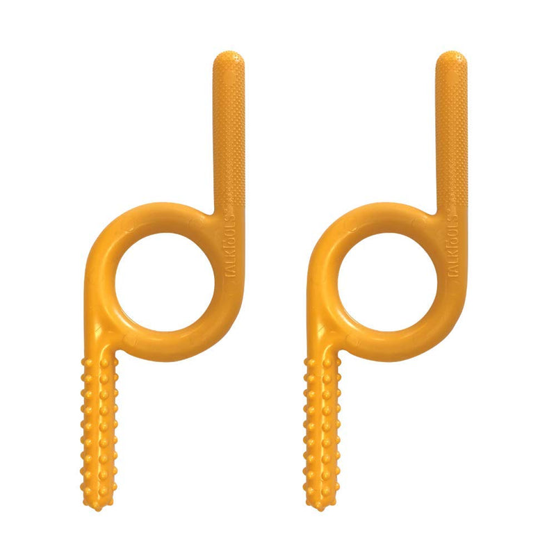[Australia] - TalkTools Textured Chewy (Orange) 2pk | Oral Motor Sensory Tool for Kids and Toddlers | Therapy Tools to Improve Chewing and Biting 