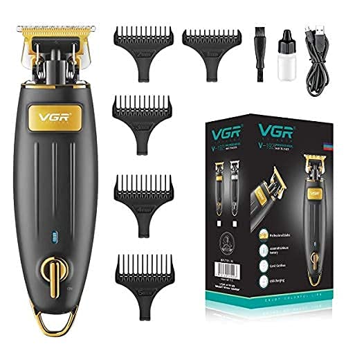 [Australia] - VGR- Hair Clippers for Men- Professional Clippers for Barbers- Hair Cutting Kit- Cordless Hair Clippers- USB Charging- Model V-192 (Black and Silver) Black and Silver 