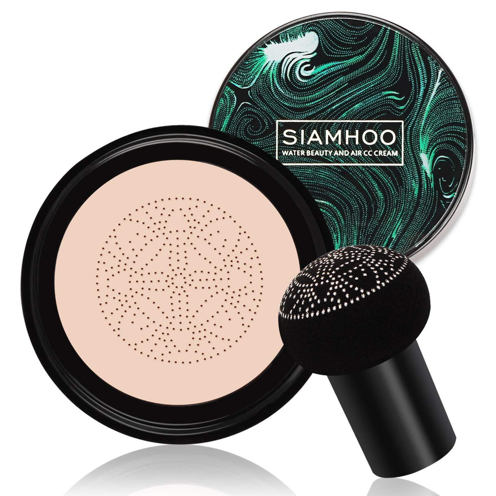 [Australia] - SIAMHOO Air Cushion CC Cream Mushroom Head,BB Cream,Foundation Makeup Moisturizing Foundation Brightening Fitting Base,Concealer Lasting（Ivory） Ivory 