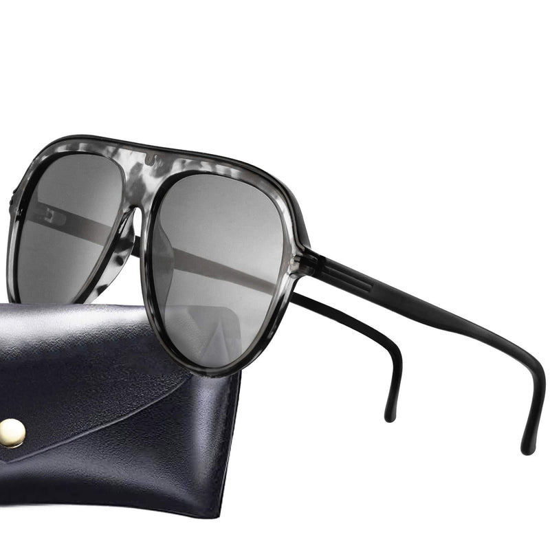 [Australia] - Sunglasses for Women Men Polarized UV 400 Protection Aviator Sunglasses for Driving Fishing Sport A2 Black Frame Light Green Lens 