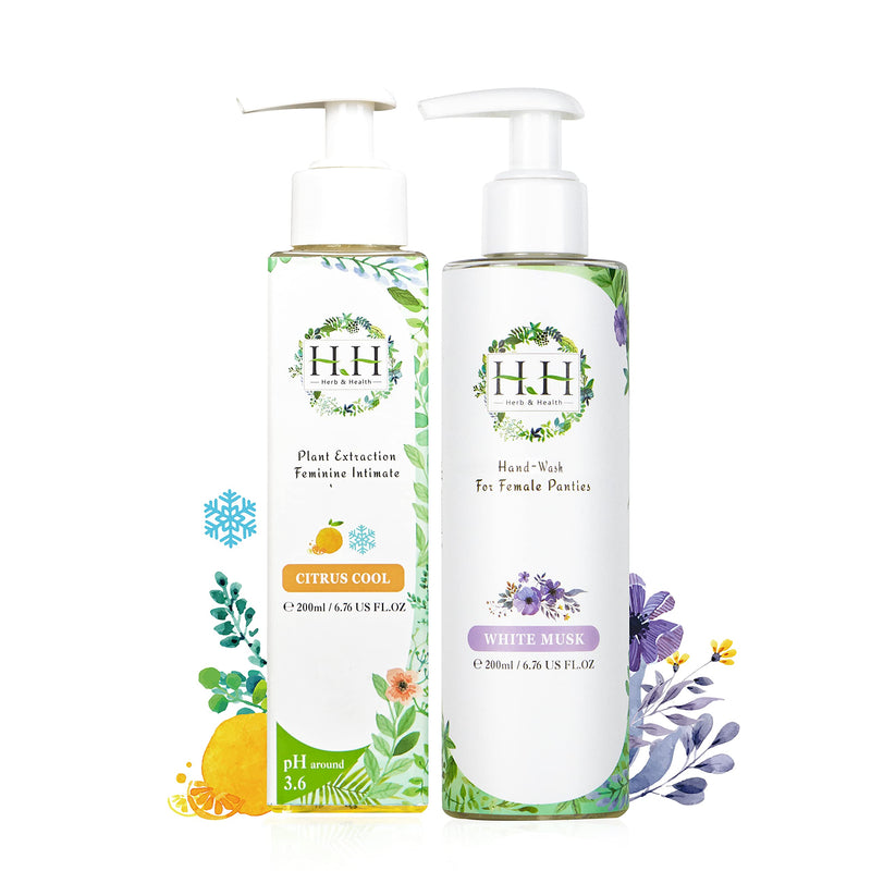 [Australia] - Feminine Wash+Panties Stain Remover Detergent - Natural Essential Oil Scent Vaginal Wash Women Vulva Skin Care Laundry Daily Wash Lingerie Underwear Blood HH Herb&Health 