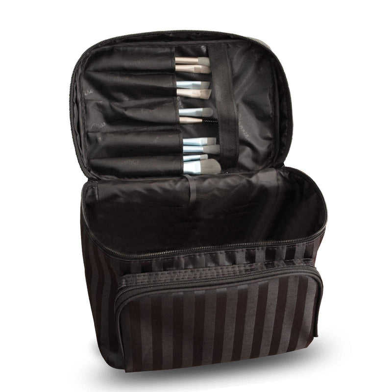 [Australia] - Make Up Bag Portable Travel Cosmetic Bag Multifunctional Waterproof Large-capacity Travel Large Wash Bag with Mirror Unisex (black) black 