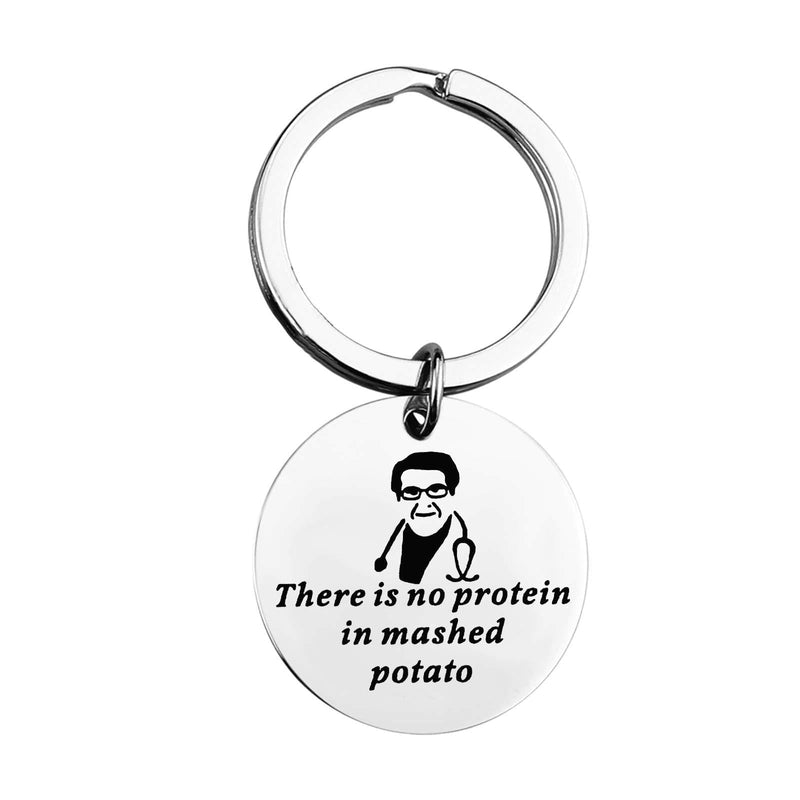 [Australia] - BLEOUK My 600 lb. Life Dr. Now Diet Aid Keychain There is No Protein in Mashed Potato Funny Reality Show Inspired Gift 