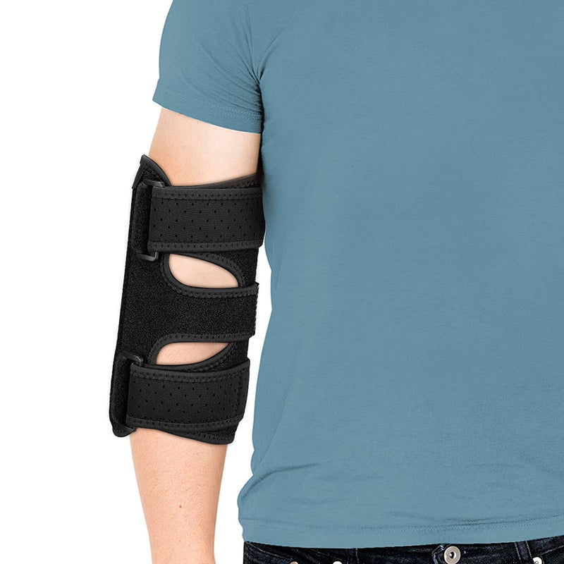 [Australia] - Elbow Brace, 2 Removable Metal Splints for Tendonitis, Elbow Brace for Ulnar Nerve Entrapment, Cubital Tunnel Syndrome, Night Elbow Splint for Men Women 