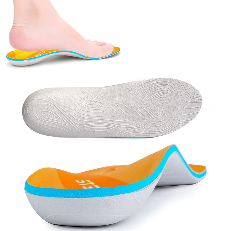 [Australia] - ORHILYA Plantar Fasciitis Pain Relief Men Orthotics Insole Arch Support Work Shoes Boot Insert Flat Feet Women Heel Spur Sole Orthopedic Pad for Pronation Absorbant Shock Athletic Cushion MEN (10-10 1/2) | WOMEN (12-12 1/2) --290MM-11.42" Yellow 