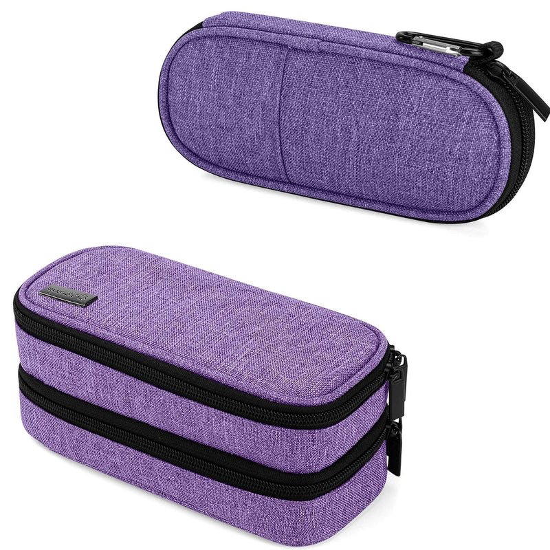[Australia] - YARWO Insulin Cooler Travel Case, Single and Double Layer Diabetic Travel Case with 4 Ice Packs Bundle for for Insulin Pens, Blood Glucose Monitors or Other Diabetes Care Accessories, Purple 