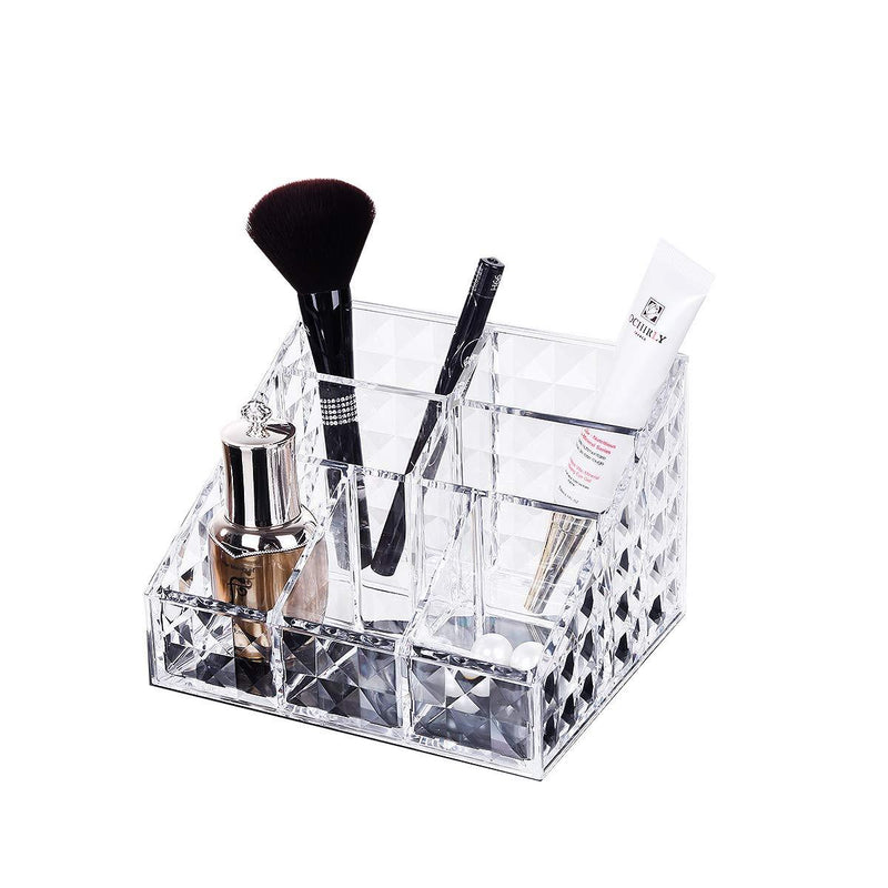 [Australia] - Clear Makeup Organizer for Brushes, Nail Polishes, Perfumes, Lipsticks, Office Supplies, Cosmetic Display Storage Vanity Case for Countertop, Dresser, Bathroom, Bedroom, Office 