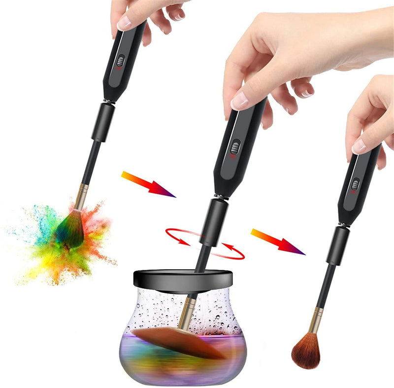 [Australia] - makeup brush cleaner dryer machine is Time saving and easy to use cleaning and drying within one minute The electric cosmetic brush has 8 Rubber tube sleeves 