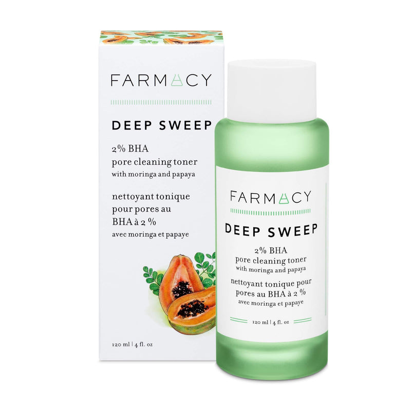 [Australia] - Farmacy Deep Sweep 2% BHA Toner for Face - Pore Cleaner and Facial Exfoliator with Salicylic Acid (4 Fl Oz) 4 Fl Oz (Pack of 1) 