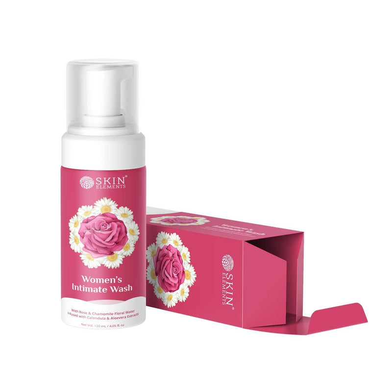[Australia] - Skin Elements Intimate wash for Women (4.05 Fl Oz.) with Rose & Chamomile Water, Calendula & Aloe Vera Extracts | Prevents Itching, Irritation & Bad Odor | 
