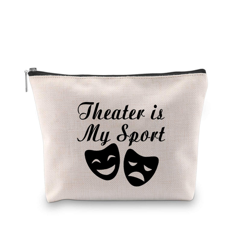 [Australia] - LEVLO Acting Inspired Gift Theatre Bags Theater is My Sport Makeup Bags Gifts for Performance Actress Actors Director (Theater is My Sport) 