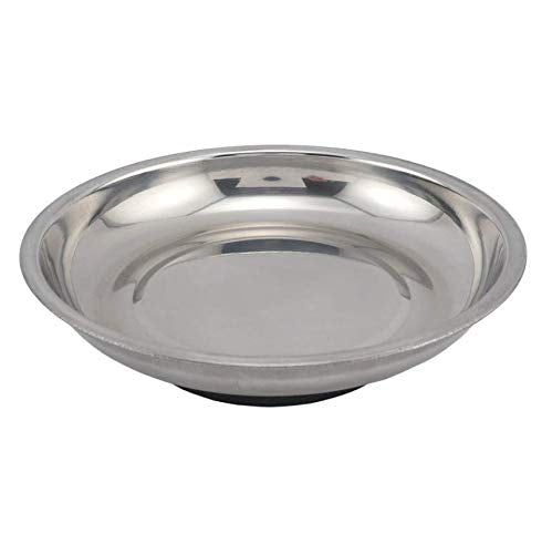 [Australia] - Edward Tools Round 6” Magnetic Tray - Magnetic Parts Tray for Screws, Nut, Bolts, Small Tools - Great for Mechanics, DIY - Heavy Duty Stainless Steel - Extra Strength Magnet 