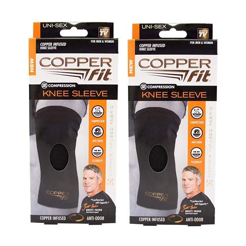 [Australia] - Copperfit Elite Knee Support Knee Sleeve for Joint Pain and Arthritis Relief - 2 Pack, Large 
