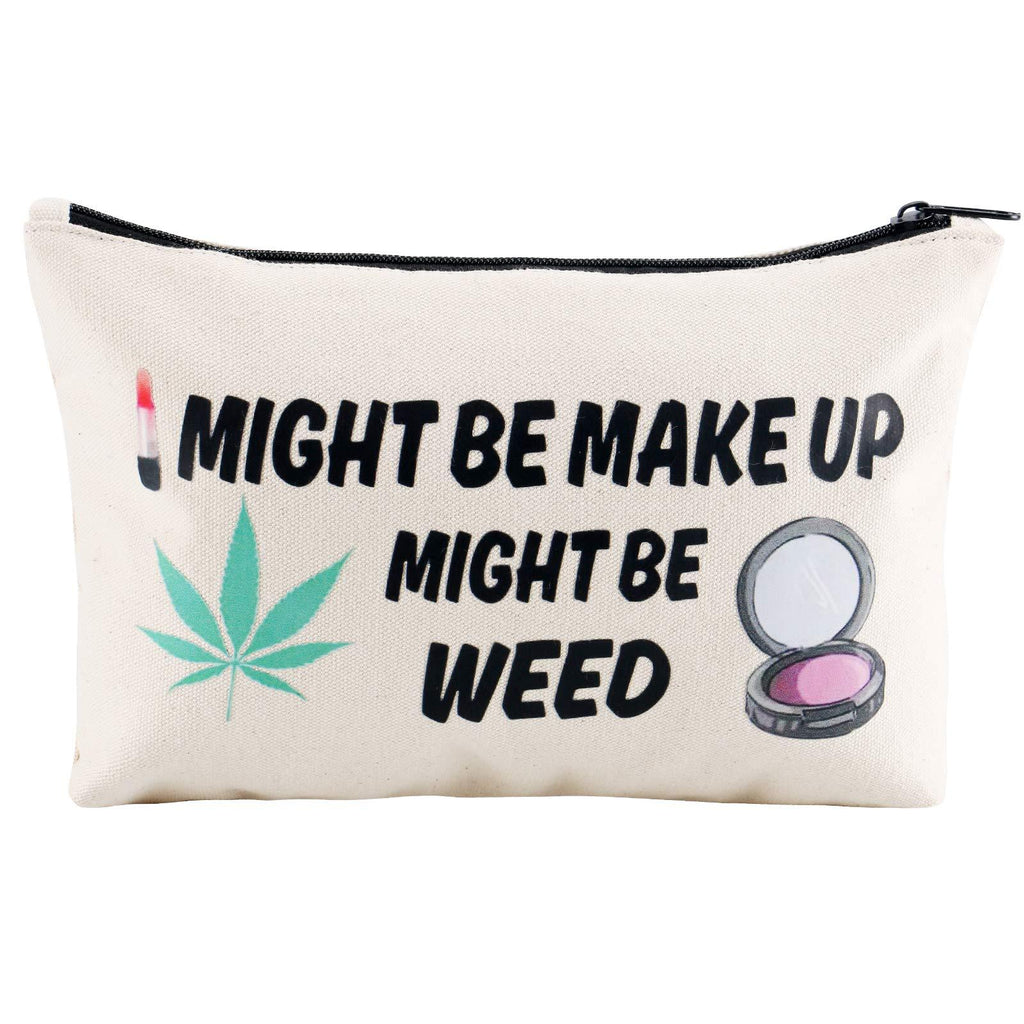 [Australia] - Marijuana Weed Leaf Makeup Cosmetic Bag, Funny Cotton Zipper Pouch,Cosmetic Travel Bag, Toiletry Make-Up Case Multifunction Pouch Gifts. (CB001) CB001 
