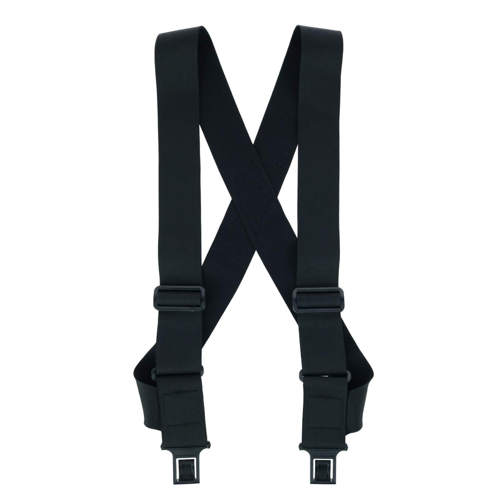 [Australia] - Perry Suspenders Men's Ultra Soft Undergarment Trucker Suspenders Regular Black 