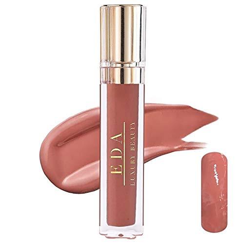 [Australia] - EDA LUXURY BEAUTY NUDE GLAM DIAMOND SHINE LIP GLOSS Full Coverage High Pigmented Creamy Color Super Shiny Professional Makeup Long Lasting Liquid Lipstick 