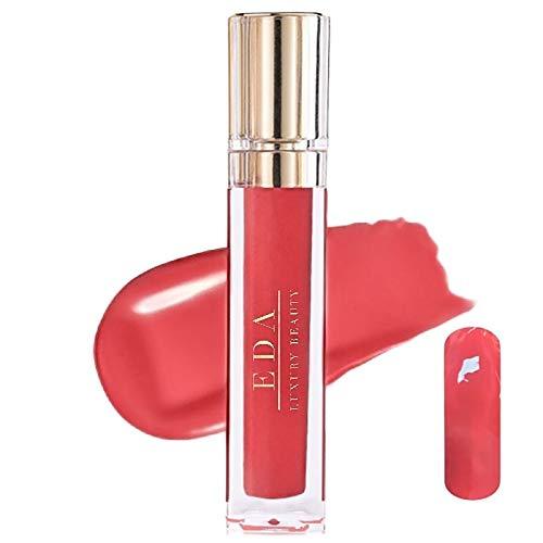 [Australia] - EDA LUXURY BEAUTY LOVE ROSE PEACHY PINK DIAMOND SHINE LIP GLOSS Full Coverage High Pigmented Creamy Color Super Shiny Professional Makeup Long Lasting Liquid Lipstick 