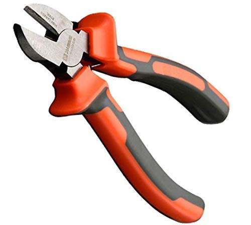 [Australia] - Edward Tools Harden Pro Wire Cutters Diagonal Pliers 6” - Heavy Duty Side Flush Cutters for Wire, Zip Ties, Crafting, Electrical Wire - Fine Carbon Steel - Spring Loaded Ergo Grip Handle (1) 1 