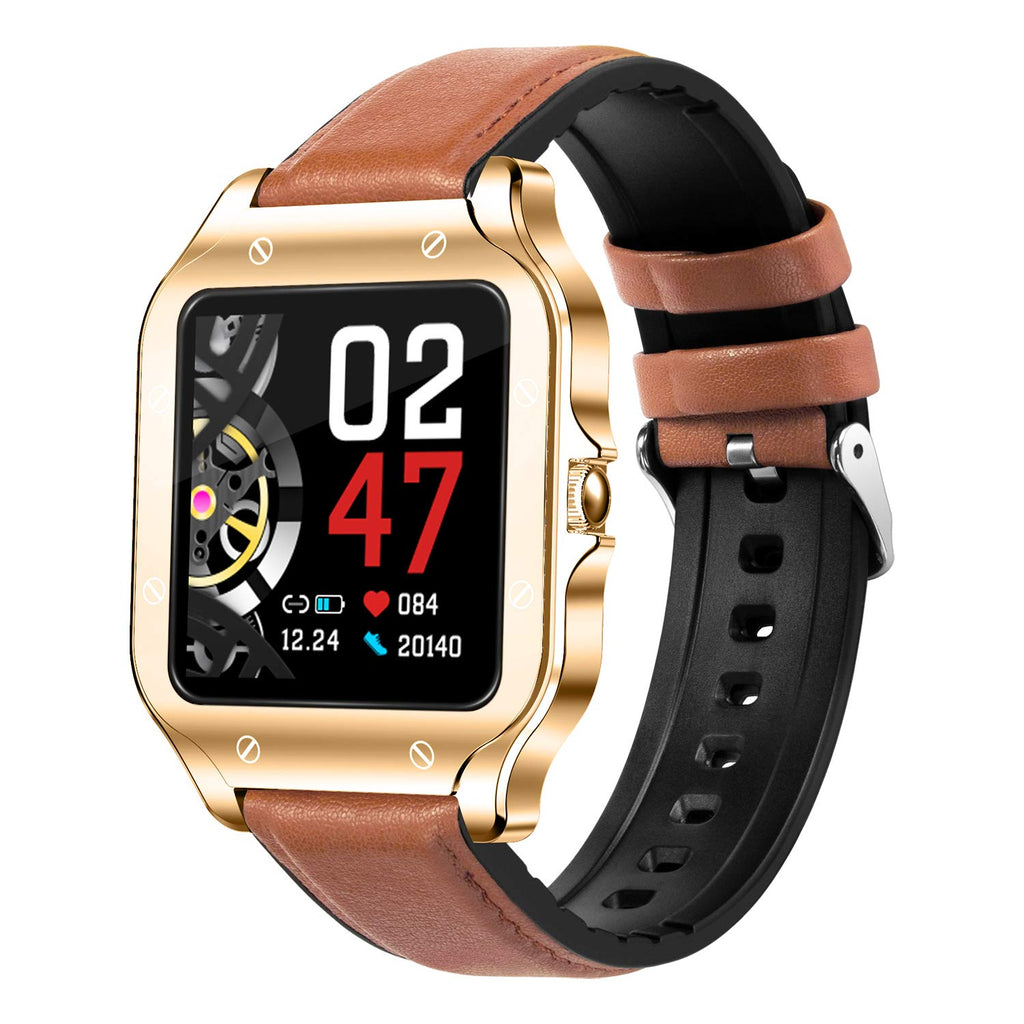 [Australia] - COLMI Smart Watch for iPhone Andriod,2021 New Upgraded Smartwatch for Men with Sleep Tracker and Message Reminder, Waterproof Fitness Tracker with Heart Rate and Blood Pressure Monitor Land2S Gold 