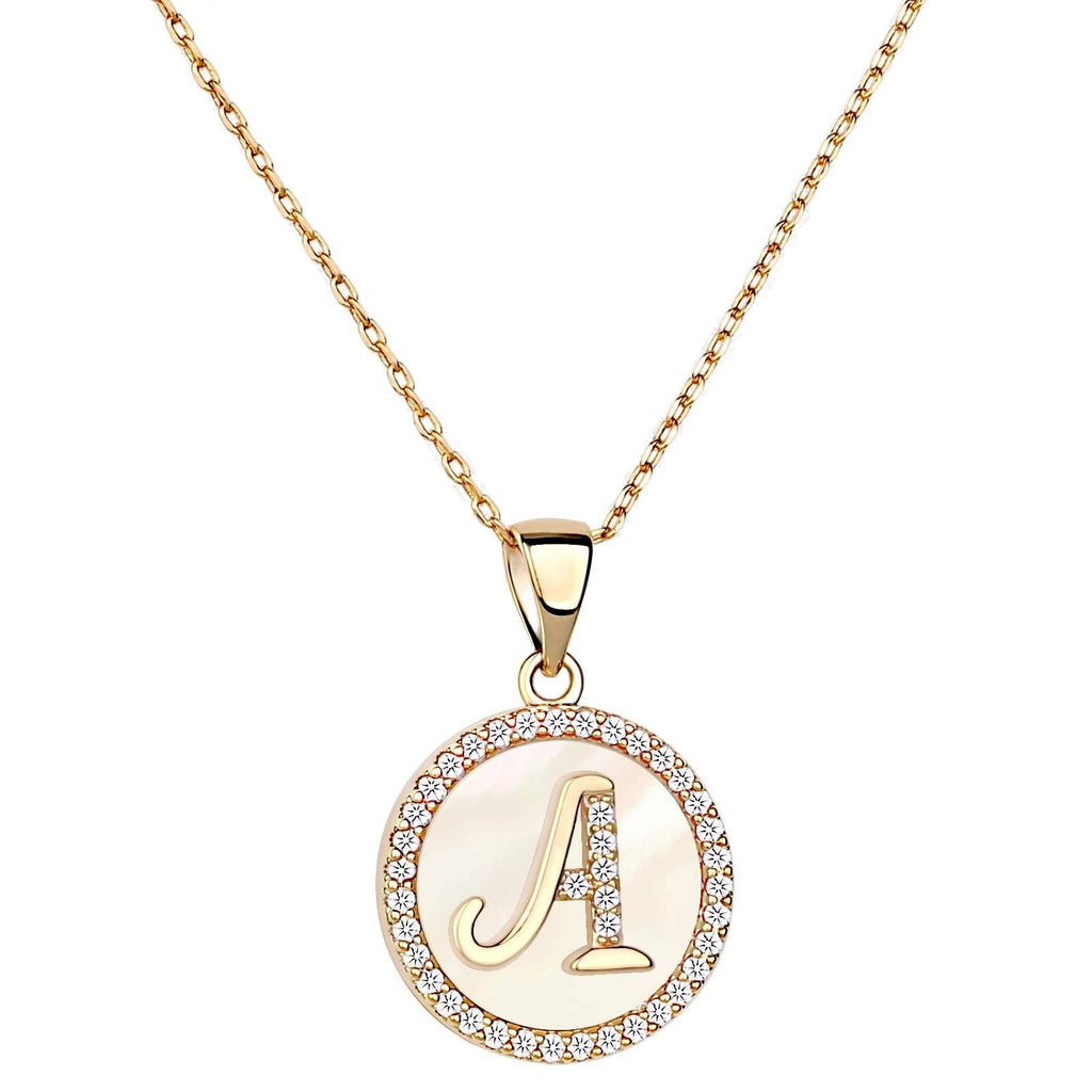 [Australia] - Moiom Letter Pendant Necklace Dainty 14k Gold Plated Initial Necklaces for Women Girl Cute Smile Necklace Friendship Mom Bridesmaid Birthday Gift Necklace A 