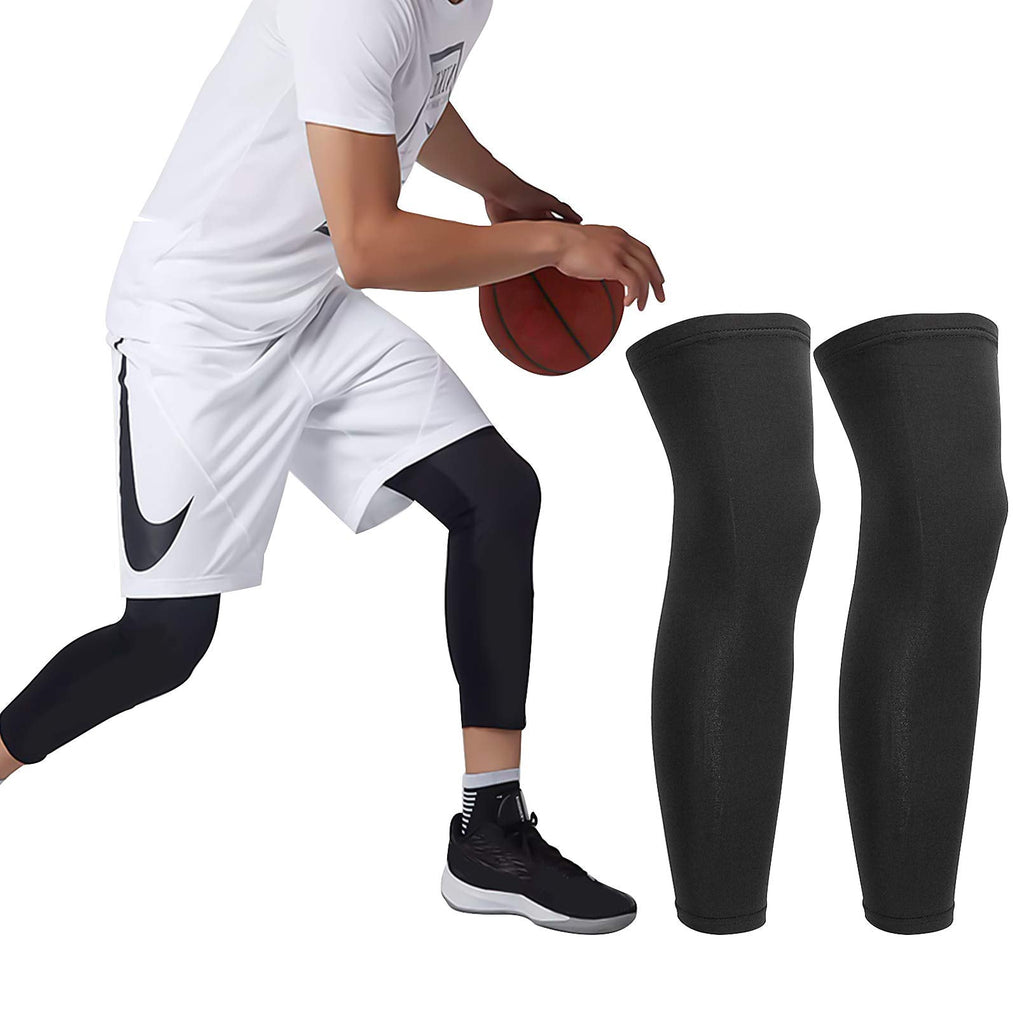 [Australia] - Luwint Long Compression Leg Sleeves for Teenager - Youth’s Comfortable Non-Slip UV Protection Thigh Calf Brace Support for Basketball Running Cycling, 1 Pair (XX-Large) XX-Large 
