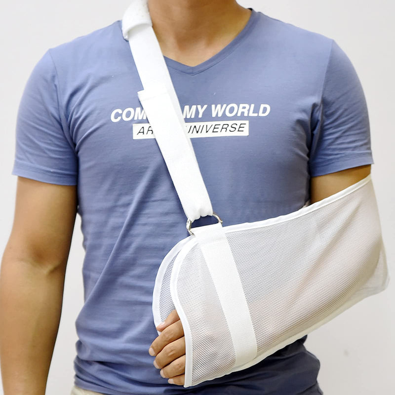[Australia] - Breathable Mesh Arm Sling for Shower, Arm Sling Shoulder Immobilizer Rotator Cuff Wrist Elbow Forearm Support Brace, Arm Sling Elbow Support - Left and Right Arm for Men and Women, Adjustable Immobilizer for Shower, Stabilizer for Elbow, Dislocation 