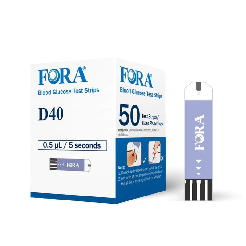 [Australia] - FORA D40 D40d D40g Blood Glucose Test Strips - 50 Count 