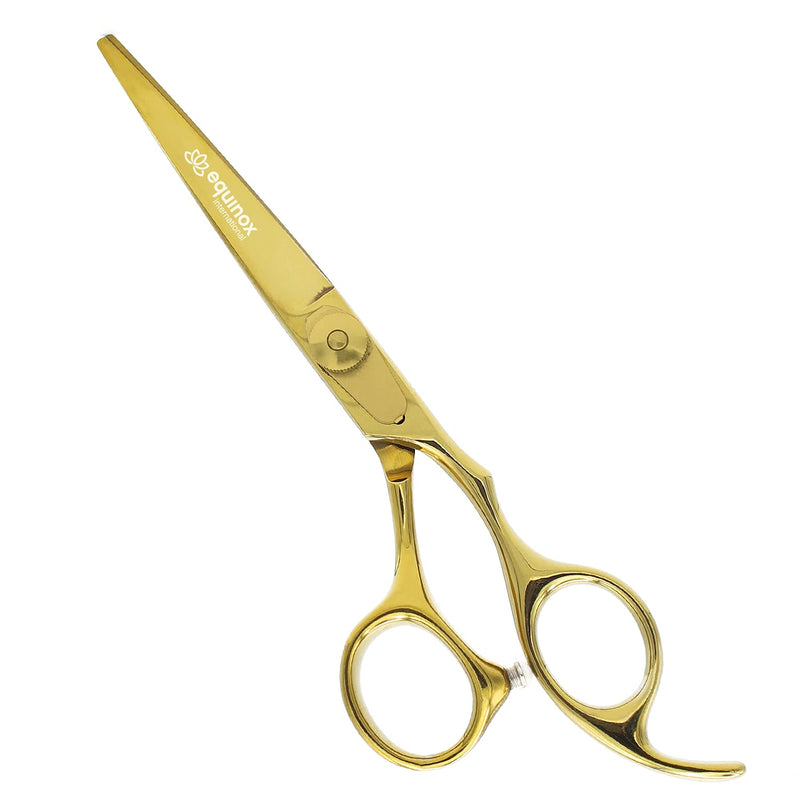 [Australia] - Equinox Professional Razor Edge Series - Barber Hair Cutting Scissors/Shears - 6.5" Overall Length with Fine Adjustment Tension Screw Liquid Gold 