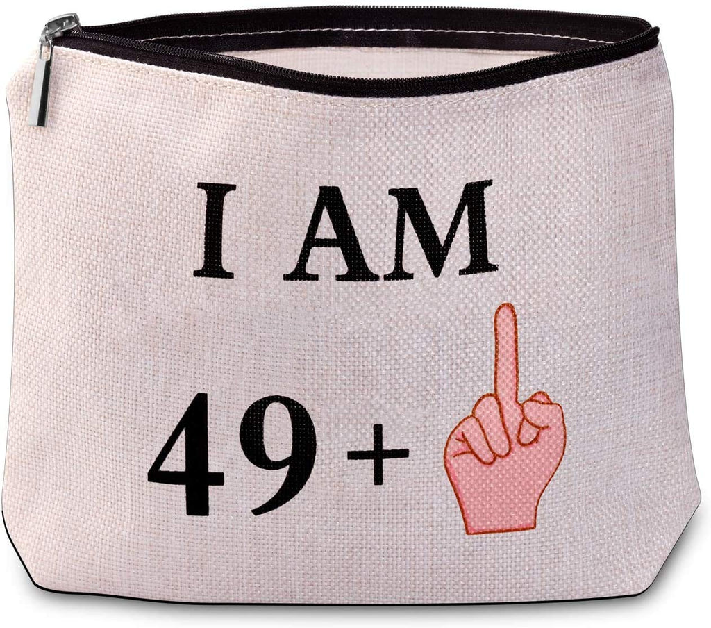 [Australia] - Funny Birthday Gifts for Her 30 40 50th Makeup Bag Cosmetic Bag Pencil Pouch Gift for Women (50th) 