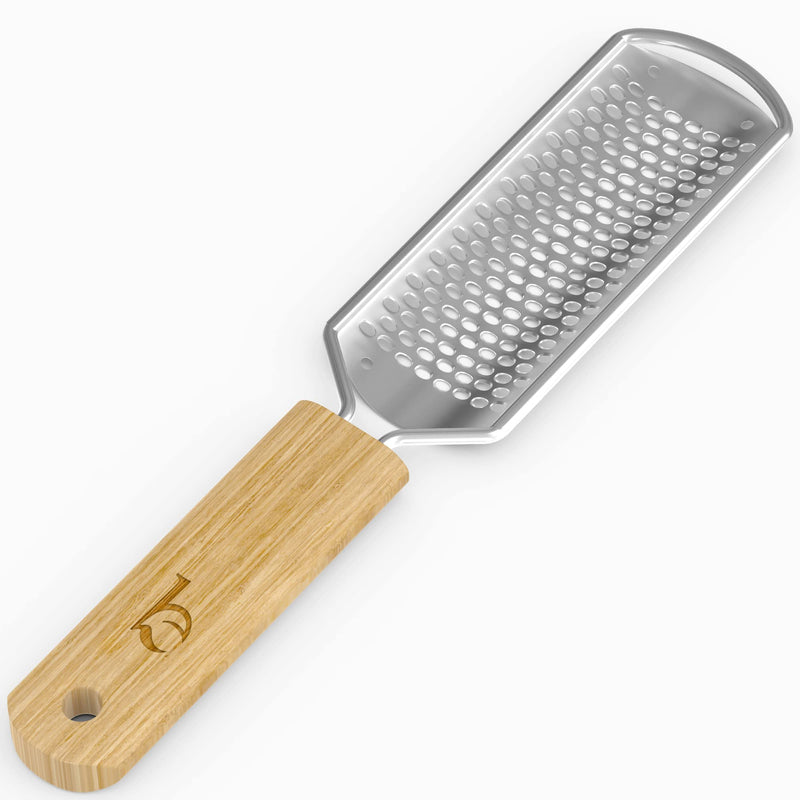 [Australia] - Foot File - Callus Remover Tool for Dead Skin Removal, at Home Pedicure Tools, Foot Rasp Callus Remover Feet and Heels, Smooth Soft Feet Using a Grater & Scraper (Bamboo & Stainless Steel) (1 Pack) 1 Count (Pack of 1) 