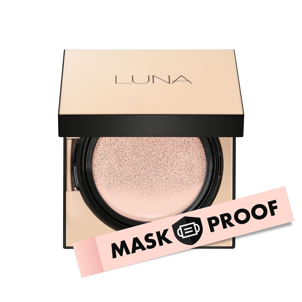 [Australia] - AEKYUNG LUNA 50-Hours Conceal Fixing Cushion Foundation Refill Included, Full Coverage SPF 50+ Korean Makeup #21 Cool Ivory 