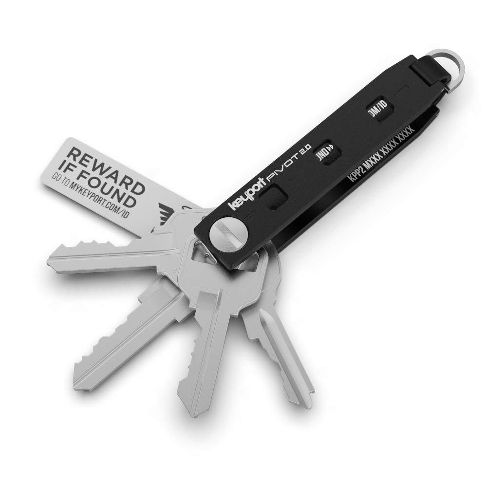[Australia] - Keyport Pivot 2.0 Key Organizer - Modular EDC Keychain with KeyportID Lost & Found Black 