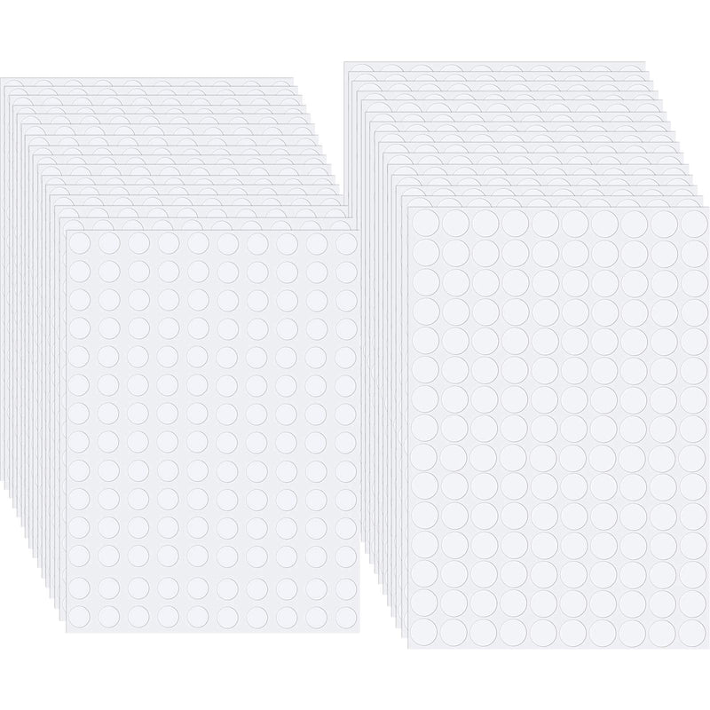 [Australia] - 2000 Pcs Clear Double Sided Tape Stickers Transparent Round Adhesive Dots Stickers for Craft DIY Art Office Supplies (Round Dots) 