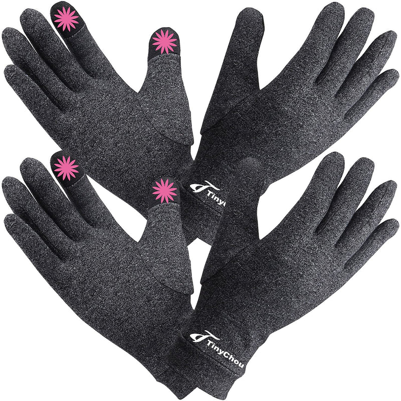 [Australia] - 2 Pairs Full Finger Arthritis Gloves,Compression Gloves for Women Men, Hand Gloves Support and Warmth for Hands, Finger Joint, Relieve Pain from Rheumatoid, Osteoarthritis, RSI (Medium (2 Pairs)) Medium (2 Pair) 